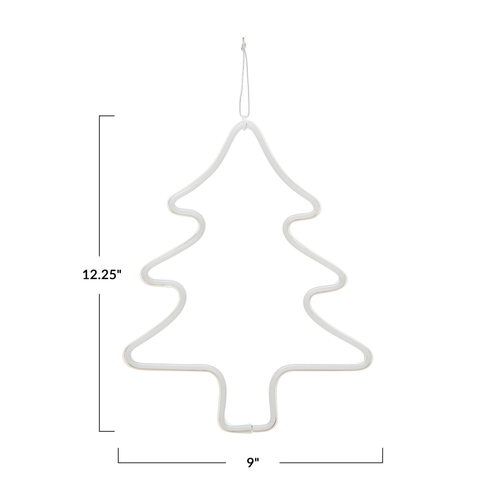 Hello Honey® 12.25" White Wire Tree Wall Décor with LED Light